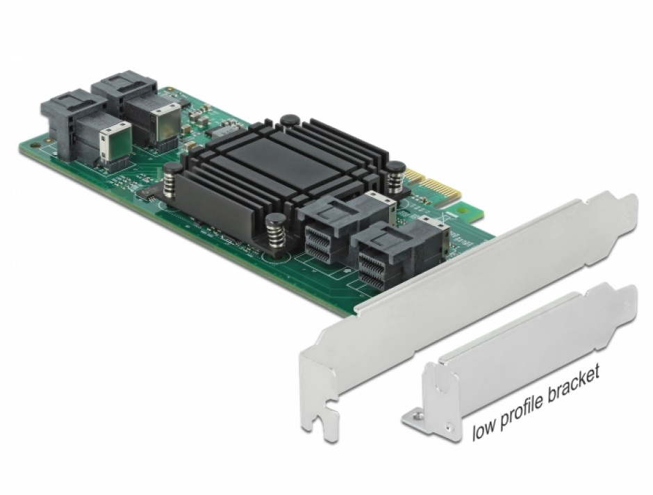 Imagine PCI Express cu 4 x SFF-8643 NVMe - Low Profile Form Factor, Delock 90439